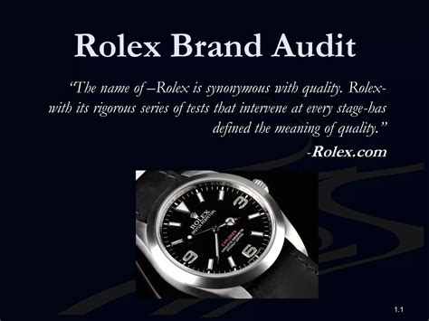 rolex brand audit|Rolex brand loyalty.